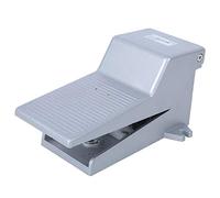 Oumefar Válvula de Pie Piezas Mecánicas Pedal de Aluminio de 2 Posiciones y 5 Vías Direccional con Bloqueo de Cubierta para Herramientas Neumáticas y Aplicaciones Industriales