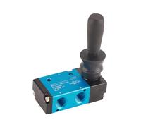 Oumefar Válvula Neumática Accionada por Palanca Manual para Control de Aire, Válvula Neumática Anticorrosión de 2 Posiciones y 3 Vías para Control de Fluido, Tamaño Universal