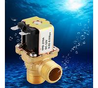 Oumefar Válvula Solenoide Eléctrica de Latón con Filtro para Interruptor de Entrada de Agua, Válvula de Entrada de Agua N/C Duradera para Riego de Jardines, DC 12V DN15 20mm