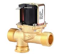 Oumefar Válvula Solenoide Eléctrica de Latón para Control de Agua NC Normalmente Cerrada Válvula Solenoide 1/2 de Servicio Pesado para Sistemas de Riego (12 V CC.)