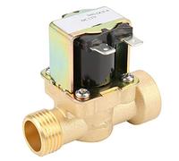 Oumefar Válvula Solenoide Eléctrica NC de Latón para Entrada de Agua DC 12 V, Válvula de Agua Eléctrica Precisa y Confiable para Tuberías de Suministro de