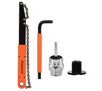 Oumers Herramienta de eliminación de Cassette de Bicicleta, Herramienta de eliminación de Cinta sin embragar con Cadena látigo Llave Auxiliar,Llave Rueda Libre