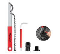 Oumers Herramienta de extracción de casete de bicicleta con látigo de cadena y llave de cadena Herramientas de extracción de piñón de bicicleta Removedor de manivela de bicicleta