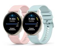 Oumida 2 Piezas Correa para Vívoactive 5 / Forerunner 55 / Forerunner 165/245 / Venu Sq/Venu Sq 2, Correas Reloj de Silicona, Pulseras de Repuesto Deportiva Impermeable Mujer Hombre