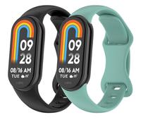 Oumida 2 Piezas Correa para Xiaomi Mi Band 8 y Xiaomi Mi Band 9, Nueva Correas de Reloj de Silicona, Pulseras de Repuesto Deportes para Correa Xiaomi Smart Band 9 / Xiaomi Band 8