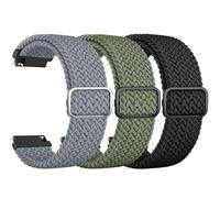 Oumida 3 Piezas Correas para Xiaomi Redmi Watch 3 Active Correa Mujer Hombre, Pulseras de Repuesto Elástica Ajustable Solo Loop Cómodo Recambio Deportivo para Redmi Watch 3 Active