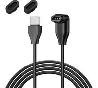 Oumida Cargador para Garmin Vivoactive 6 5 4 3 3S 4S, Garmin Vivomove 4 3 3S Luxe Style, Vivosmart 5, USB C Cable de Carga Rápida de 100cm, con 2 Tapones Antipolvo de Silicona (Negro)