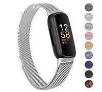 Oumida Correa compatible con Fitbit Inspire 3 para hombre y mujer - Correa de repuesto de acero inoxidable de alta calidad con imán potente para Fitbit Inspire 3, 190 millimeters, Acero inoxidable