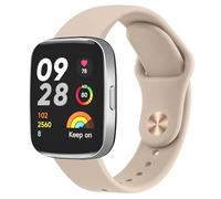 Oumida Correa Compatible con Xiaomi Redmi Watch 3 Active Mujer Hombre, Correas de Silicona Suave, Pulseras de Repuesto Deportiva Impermeable para Redmi Watch 3 Active, Té de Leche