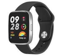 Oumida Correa Compatible con Xiaomi Redmi Watch 3 Active Mujer Hombre, Correas de Silicona Suave, Pulseras de Repuesto Deportiva Impermeable para Redmi Watch 3 Active, Negro