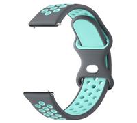 Oumida Correa Compatible con Xiaomi Redmi Watch 5 Active/Redmi Watch 5 Lite, Correas de Silicona Suave, Pulseras de Repuesto Deportiva Transpirable para Mujer y Hombre (Gris/Verde Azulado)