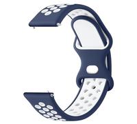 Oumida Correa Compatible con Xiaomi Redmi Watch 5 Active/Redmi Watch 5 Lite, Correas de Silicona Suave, Pulseras de Repuesto Deportiva Transpirable para Mujer y Hombre (Azul Oscuro/Blanco)