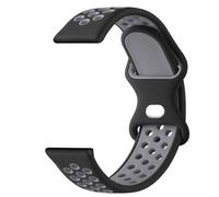 Oumida Correa Compatible con Xiaomi Redmi Watch 5 Active/Redmi Watch 5 Lite, Correas de Silicona Suave, Pulseras de Repuesto Deportiva Transpirable para Mujer y Hombre (Negro Gris)