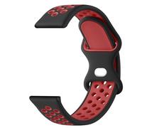 Oumida Correa Compatible con Xiaomi Redmi Watch 5 Active/Redmi Watch 5 Lite, Correas de Silicona Suave, Pulseras de Repuesto Deportiva Transpirable para Mujer y Hombre (Negro Rojo)
