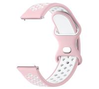 Oumida Correa Compatible con Xiaomi Redmi Watch 5 Active/Redmi Watch 5 Lite, Correas de Silicona Suave, Pulseras de Repuesto Deportiva Transpirable para Mujer y Hombre (Rosa Blanco)