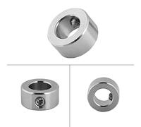 Oumij 5 Piezas 8mm Collar de Bloqueo del Eje T8 Tornillo de Bloqueo Anillo de Acero Inoxidable Aislamiento Adecuado para 8 mm T8 Cable de Rosca Total 5 Piezas en un Paquete para Impresora 3D