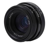 Oumij Lente de Montura CCTV C Mini F1.8 de 25 mm, Lente Gran Angular, Lente de Cámara CCTV, Lente de Montaje C 16 mm, para DSLR(Negro)