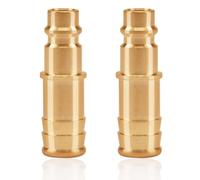 Oumuik 2 Unidades de Acoplamiento de Aire Comprimido 13 mm - Conector Latón DN13 - Conector Hembra de Manguera - Tapón de Válvula y Tapón Roscado