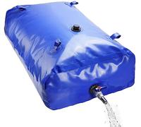 oumuik Depósito de Agua para Carretilla, Bolsa de Agua móvil, Bolsa de Agua para Exteriores, con válvula de Salida y Alfombrilla Antideslizante, bidón de Agua Plegable de PVC extrafuerte