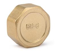 Oumuik Tapa de Latón de Rosca Interior de 1 Pulgada, Accesorios, Tapones Ciegos para Tubos, Tapa Final para Jardín y Tuberías de Agua Exteriores