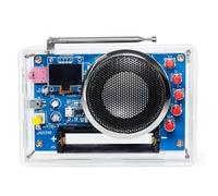 Ounfhtrttk -077 Kit de Bricolaje con Radio FM, Pantalla OLED, BateríA Recargable, Kit de ProduccióN ElectróNica para PráCtica de Soldadura