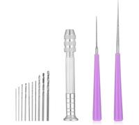 Ounfhtrttk 13 Escariadores de Cuentas con Punta para Joyería, Herramienta para Agrandar Agujeros con Punta, con Microtaladro y