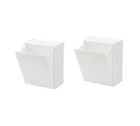 Ounfhtrttk 2 Cajas de Almacenamiento Cuadradas para Colgar en la Pared, para Baño, Semiabiertas, para Toallas de Papel, Bolsas de Basura, Estante Multifuncional