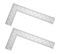Ounfhtrttk 2 PCS Regla de Ángulo Recto Regla de Acero en Forma de L 5 cm por 10 cm Reglas de Metal Regla de Cuadrante de 90 Grados Herramienta de Medición para Carpinteros Ingenieros Arquitectos