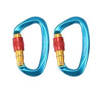 Ounfhtrttk 2 Piezas 25KN Clip de Mosquetón Gancho en Forma de D Equipo de Montañismo de Aleación de Aluminio para Senderismo, Camping, para Mochila A