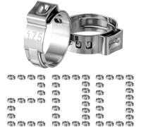 Ounfhtrttk 200 Pcs Abrazaderas de Cinch PEX de 1/2 Pulgada Anillos de Crimpado de Acero Inoxidable Abrazaderas de una Oreja para Conexiones de Tubos y Tuberías