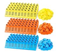 Ounfhtrttk 300 Etiquetas para Orejas de Ganado, para Ovejas, Cabras, Ganado Vacuno, Números 001-100, para Identificación de Animales de Granja, Vacas, Cerdos, Perros, Ciervos y Caballos.