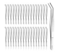 Ounfhtrttk 35 Pinzas de Acero Inoxidable con Punta Dentada Curva, Pinzas Multiusos Antideslizantes para Máquina de Coser de 15 Cm.