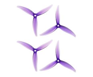 Ounfhtrttk 4 Piezas MCK 3-Blade PC Propeller 5.1 Pulgadas 2CW + 2CCW Drone Propeller para FPV Freestyle Juicy Sbang Drones DIY Piezas Púrpura