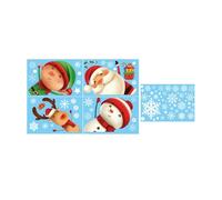 Ounfhtrttk 80 Pegatinas Navideñas de Copos de Nieve para Ventanas, Calcomanías Navideñas de Copos de Nieve, Papá y Renos.