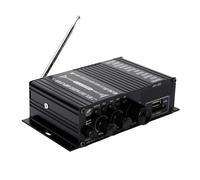 Ounfhtrttk AK380 Amplificador Bluetooth Audio HiFi Karaoke Amplificador de Cine en Casa de 2 Canales Amplificador de Potencia Clase D Entrada USB SD AUX