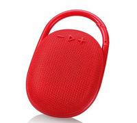 Ounfhtrttk Altavoz Bluetooth con Batería Integrada, Altavoz Portátil con Clip para Exteriores, Resistente Al Agua IP67, Minialtavoz Rojo