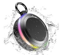 Ounfhtrttk Altavoz Bluetooth Impermeable Baño Radio FM Subwoofer Portátil Al Aire Libre Deportes Altavoz Centro de Música Cine en Casa Negro