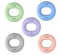 Ounfhtrttk Anillo de Agarre, Entrenamiento Profesional de Fuerza del Brazo, Pinza de Silicona para Masaje de Entrenamiento de Rehabilitación (10LB-60LB)