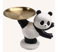 Ounfhtrttk Bandeja de Almacenamiento con Escultura de Panda:, Modelo de Animal para Sala de Estar, Pasillo, Decoración del Hogar B