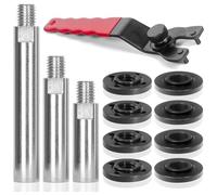 Ounfhtrttk Biela de Conexión del Eje de Extensión de Amoladora Angular, Accesorios de Amoladora Angular de 12 Piezas con Rosca de 5/8-11