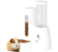 Ounfhtrttk Botella de Agua y Dispensador de Comida 2 en 1 para Hámster: Diseño Resistente A Fugas y Compacto para Mascotas Pequeñas (125 Ml)