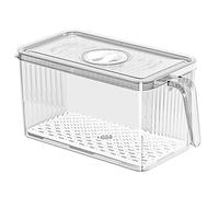 Ounfhtrttk Caja Apilable para Refrigerador, Contenedor de Almacenamiento de Alimentos Capaz de Almacenar Pan, Comida, Verduras y Frutas.