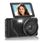 Ounfhtrttk Cámara Digital 4K 64MP con Pantalla Flip de 3" 180° Zoom Digital de 18X Autofoco Cámara de Fotografía y Vlogging para Principiantes