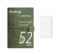 Ounfhtrttk Carpeta de Presupuesto de 52 Semanas, Sobres en Efectivo para el Desafío de la Pareja para Ahorrar Dinero, Organizador de Depósitos en Efectivo, Imitación H