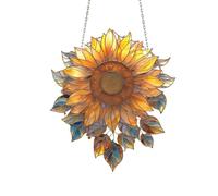 Ounfhtrttk Colgante de Ventana de Acrílico de Girasol, Decoración Colgante de Vidriera de Girasol Decoración del Hogar