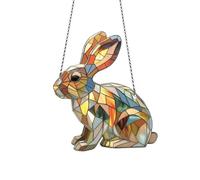 Ounfhtrttk Decoración Conejito Pascua Adorno Conejito Pascua en Acrílico Decoración de Ensueño para la Temporada de Arte para Captar Luz Sol en Interiores y Exteriores