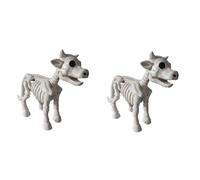 Ounfhtrttk Esqueleto de Vaca Decoración de Halloween Cráneo Estatua de Vaca Decoración de Césped de Jardín Festival