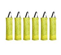 Ounfhtrttk Estante de Almacenamiento Bolsas Plástico,Bolsa de Basura para Cocina,Bolsa Almacenamiento Redonda,Caja Almacenamiento Pared para Artículos,Almacenamiento Cocina Amarillo