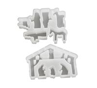 Ounfhtrttk Juego de Moldes de Silicona para Pascua Juego de Moldes de Silicona para Cuenta Regresiva de Pascua para Manualidades Navideñas Decoración Calendario de Adviento