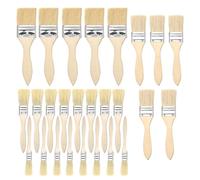 Ounfhtrttk Juego de Pinceles Planos, Juego de Pinceles con 26 Piezas, 12/25/38/50 mm de, Juego de Pinceles para Pintar con de Madera, Juego de Pinceles para Pinturas